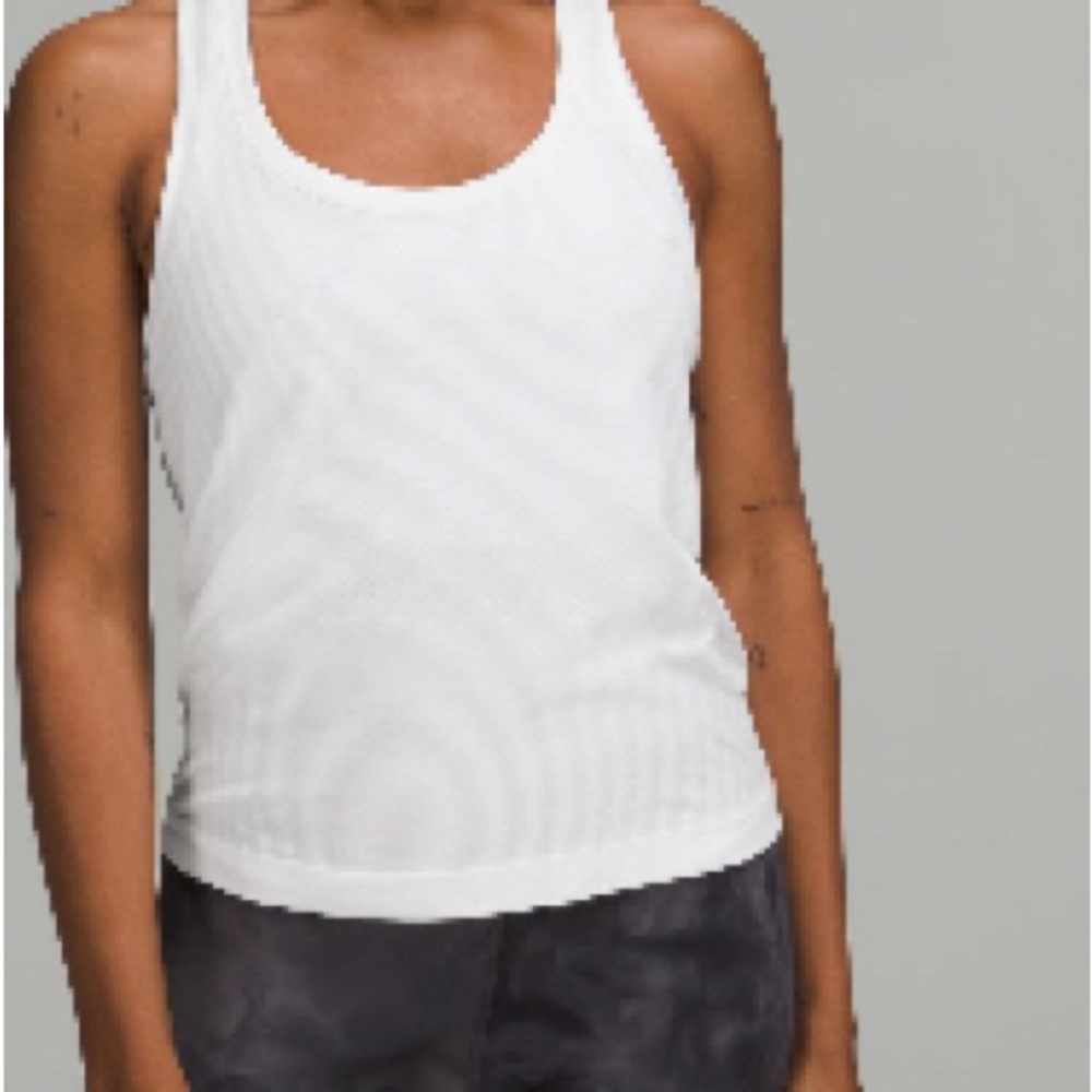 White Racerback Tank Top - Picture 3 of 3